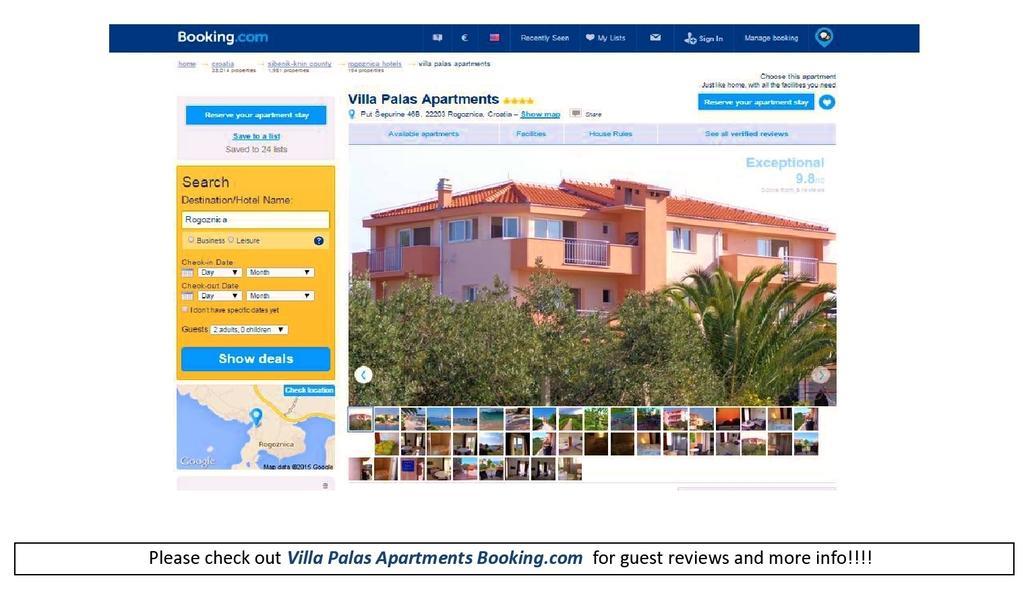 Villa Palas Apartments 2 Rogoznica  Extérieur photo